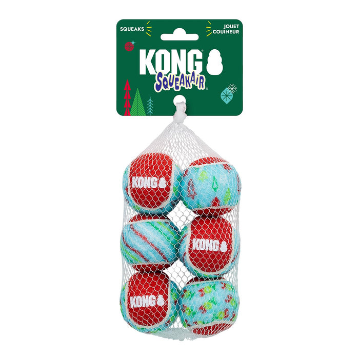 Holiday SqueakAir® Tennis Balls 6-pk Sm Color Assorted