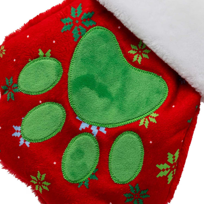 Holiday Stocking Paw Red Lg Color Red