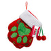 Holiday Stocking Paw Red Lg Color Red