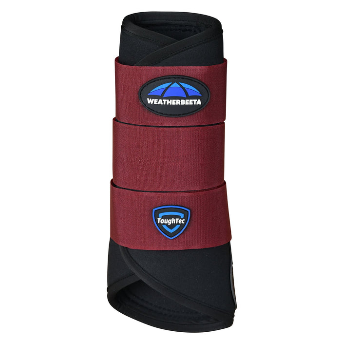 WeatherBeeta Tough-Tec Prime Brushing Boots Color BLACK/BURGUNDY