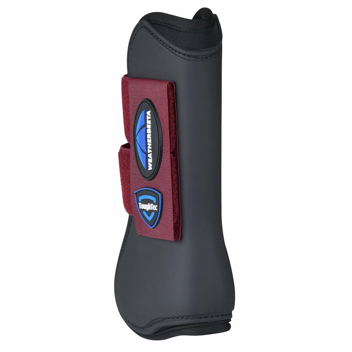 WeatherBeeta Toiugh-Tec Prime Open Front Boots Color BLACK/BURGUNDY