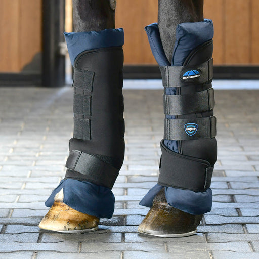 WeatherBeeta Tough-Tec Stable Boot Wraps Color BLACK/NAVY