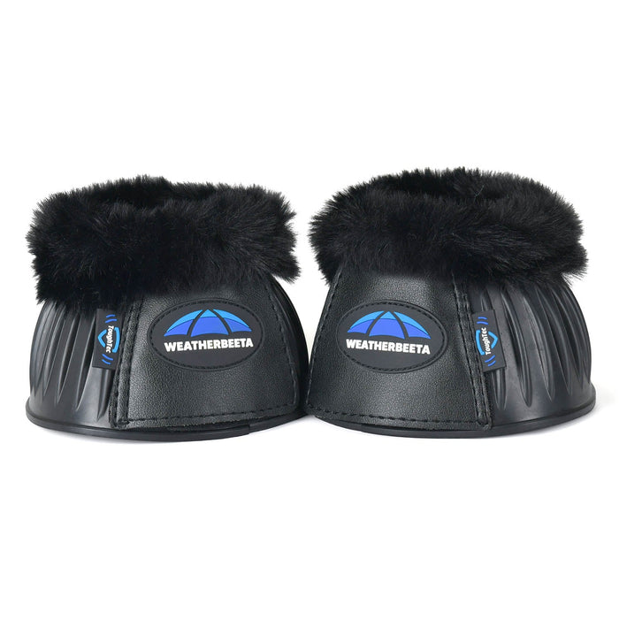 WeatherBeeta Tough-Tec Prime Fleece Trim Rubber Bell Boots Color BLACK/BLACK