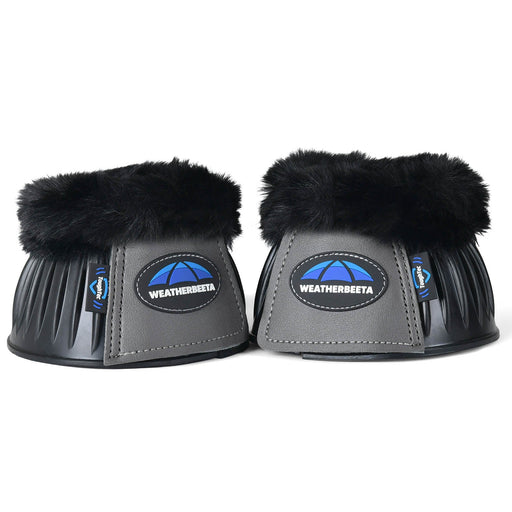 WeatherBeeta Tough-Tec Prime Fleece Trim Rubber Bell Boots Color BLACK/GREY