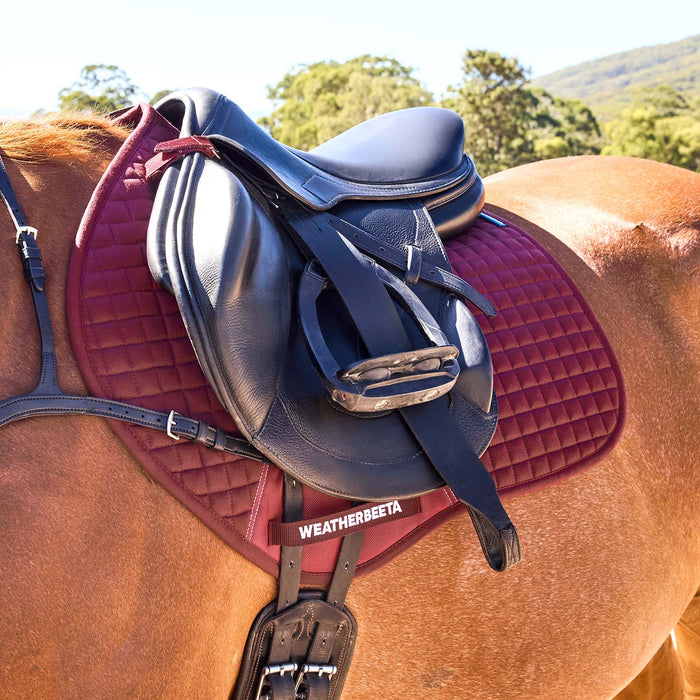 WeatherBeeta Prime Air-Tec Jump Shaped Saddle Pad Color BURGUNDY