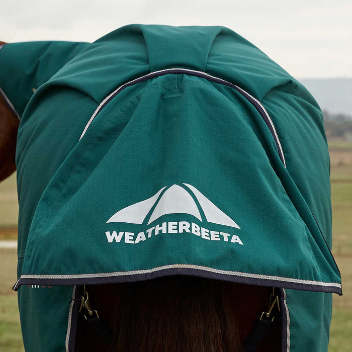 WeatherBeeta ComFITec Plus Dynamic Detach-A-Neck Turnout Blanket Color Forest Green
