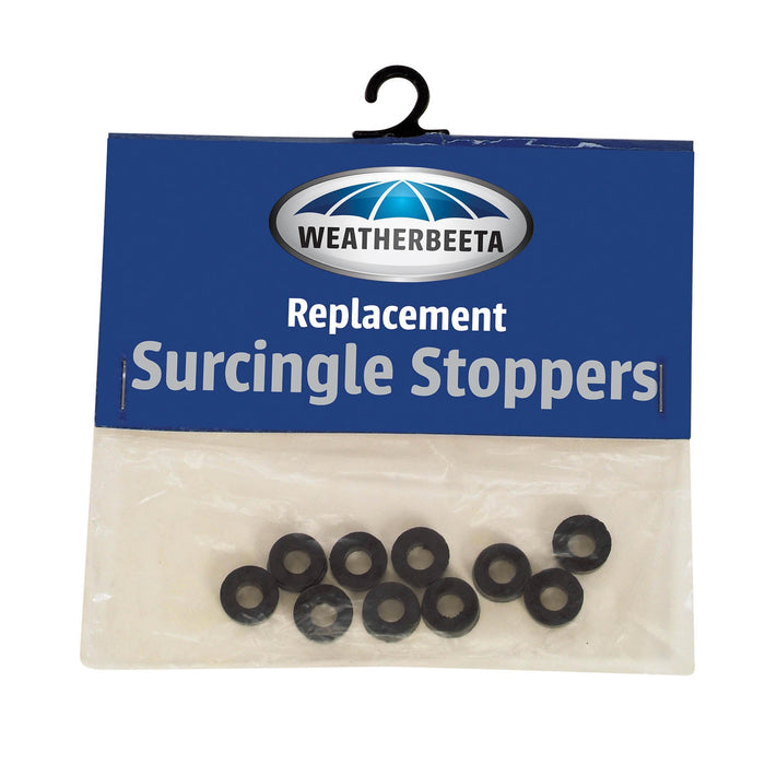 WeatherBeeta Rubber Surcingle Stoppers, 10 Pack, Black Color Black
