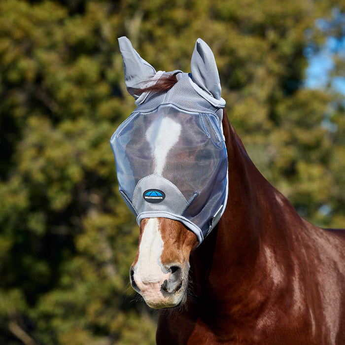 WeatherBeeta ComFITec Fine Mesh Fly Mask w/Ears & Nose, Grey Color Grey