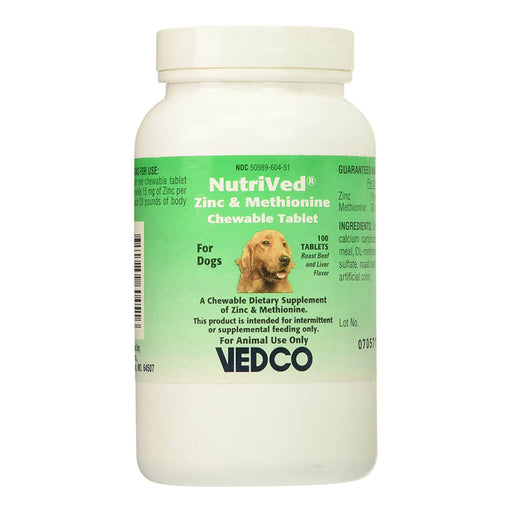 Nutrived Zinc & Methionine Chew Tab, 15mg, 100ct Count 