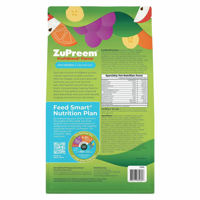 Zupreem FruitBlend Flavor Bird Food