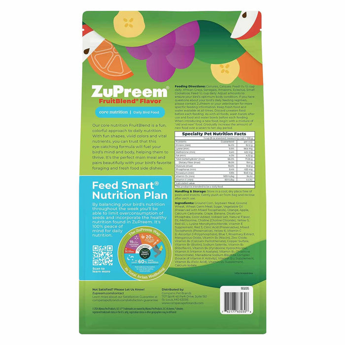 Zupreem FruitBlend Flavor Bird Food