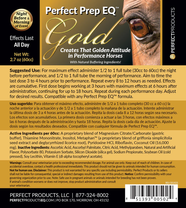 Perfect Prep EQ Gold Paste for Performance Horses, 60 ml