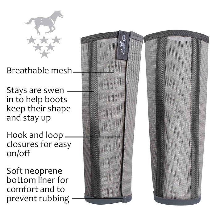 Professional's Choice Deluxe Breathable Mesh Horse Fly Boots, 4 pack