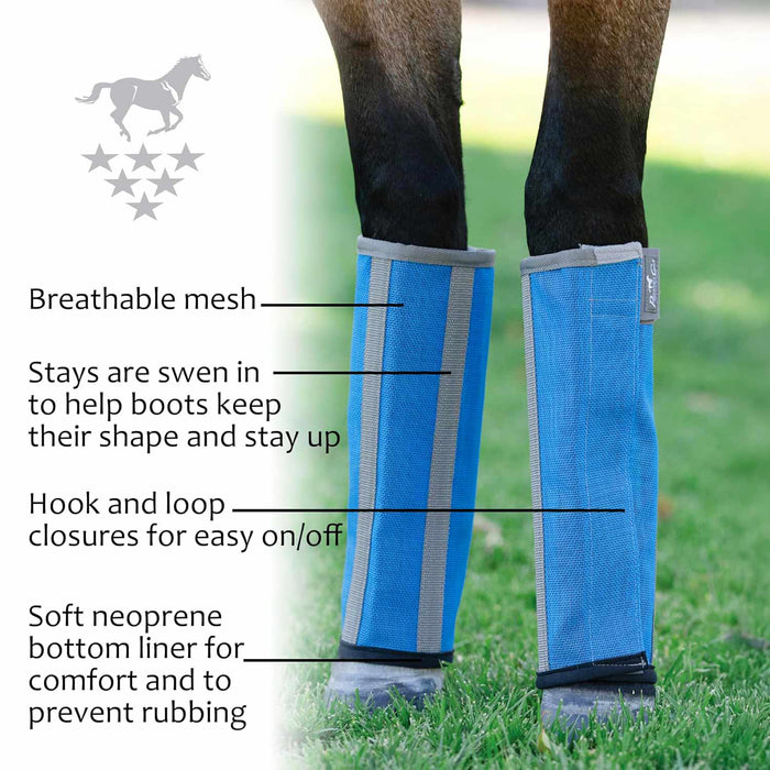 Professional's Choice Deluxe Breathable Mesh Horse Fly Boots, 4 pack