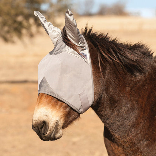 Crusader Fly Mask with Mule Ears Color Grey