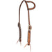 Cashel Two-Toned Floral Tooled Slip Ear Headstall Color Brown