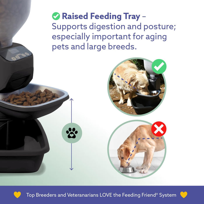 Feeding Friend Automatic Pet Feeder – Timed Portion Control Food & Water Dispenser for Cats and Dogs