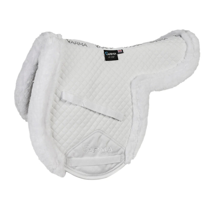 Arma SupaFleece Rimmed Shaped Saddle Pad Color White