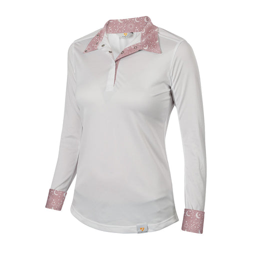 Aubrion Ladies Equestrian Style Long Sleeve Show Shirt Color Moonstar