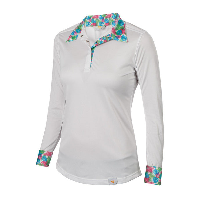 Aubrion Ladies Equestrian Style Long Sleeve Show Shirt Color Tropical