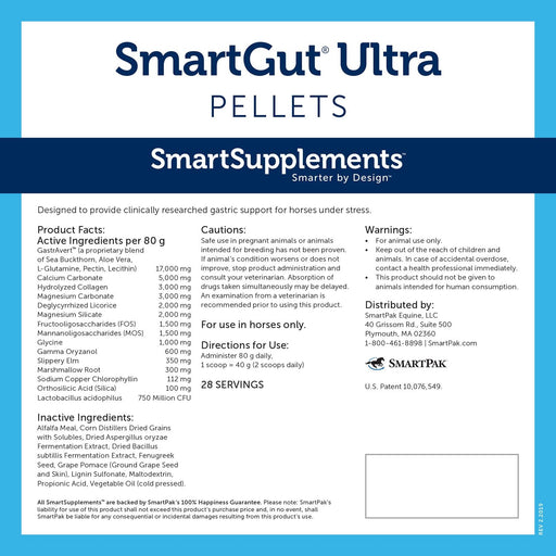 SmartEquine SmartGut Ultra Pellets Size 5 LB
