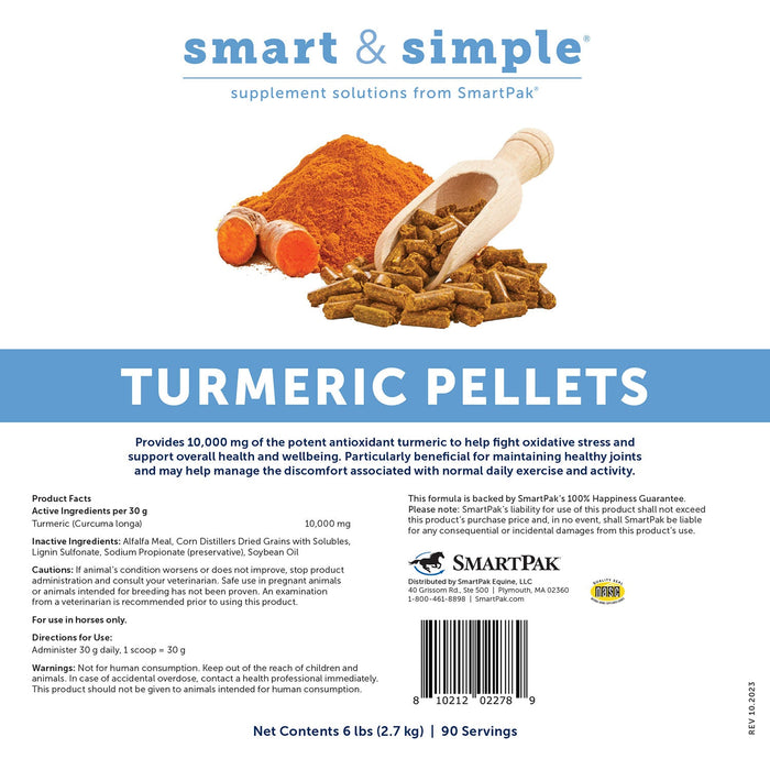 SmartEquine Smart & Simple Turmeric Pellets Size 6 lb