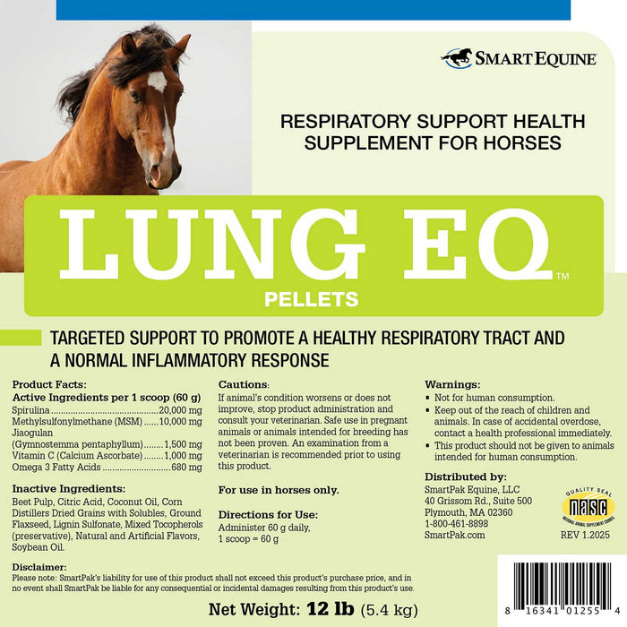 Lung EQ, Respiratory Support Supplement for Horses, Pellets