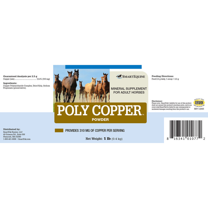 Poly Copper, Mineral Supplement for Horses, Powder