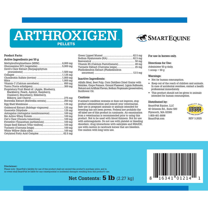 Arthroxigen Joint Support Formula for Horses, Pellets