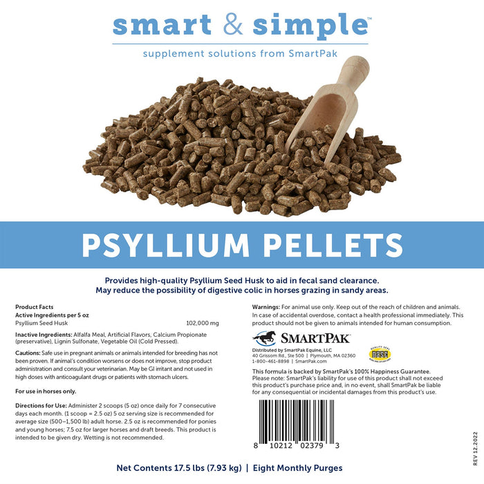 SmartEquine Smart & Simple Psyllium Pellets Size 17.5 LBS