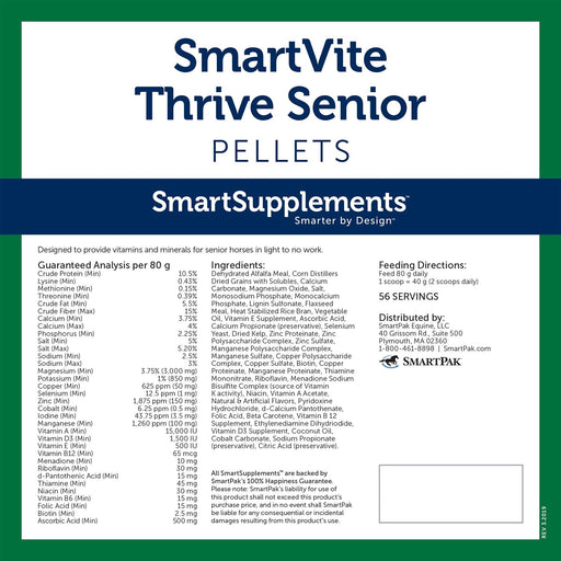 SmartEquine SmartVite Thrive Senior Pellets Size 10 LB