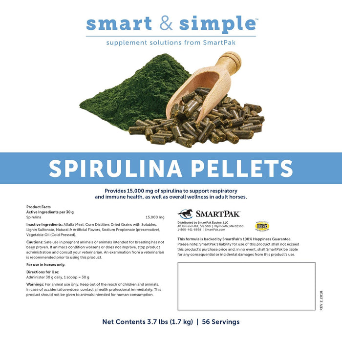 SmartEquine Smart & Simple Spirulina Pellets Size 3.7 lb