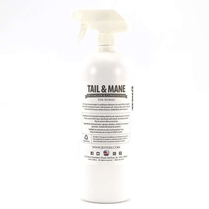 Jeffers Equine Tail & Mane Detangler and Conditioner Spray for Horses