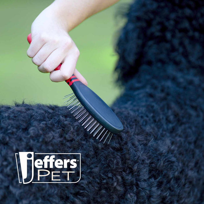 Jeffers Pin Brush for Pet Grooming, Medium