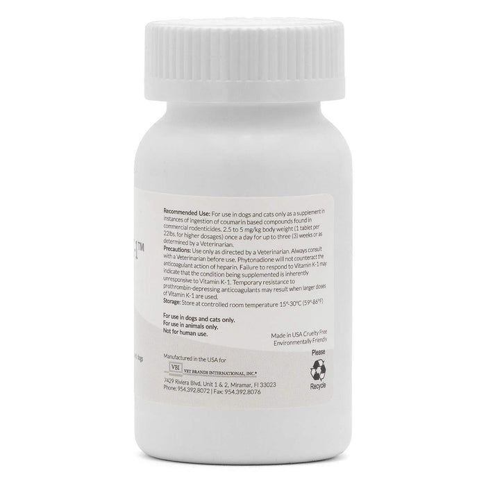 Vitamin K1 Chewable Tablets for Cats & Dogs