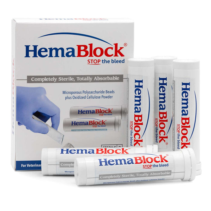 HemaBlock Hemostatic Powder, 2 gm Tube/Sachet, 5 pk