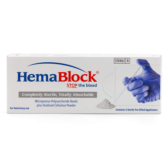 HemaBlock Hemostatic Powder, 0.5 gm Syringe Applicators, 5 pk
