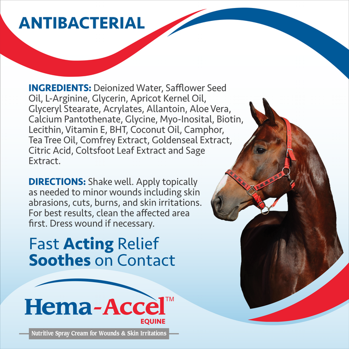 Hema-Accel Equine All Natural Wound Care Spray, 16 oz