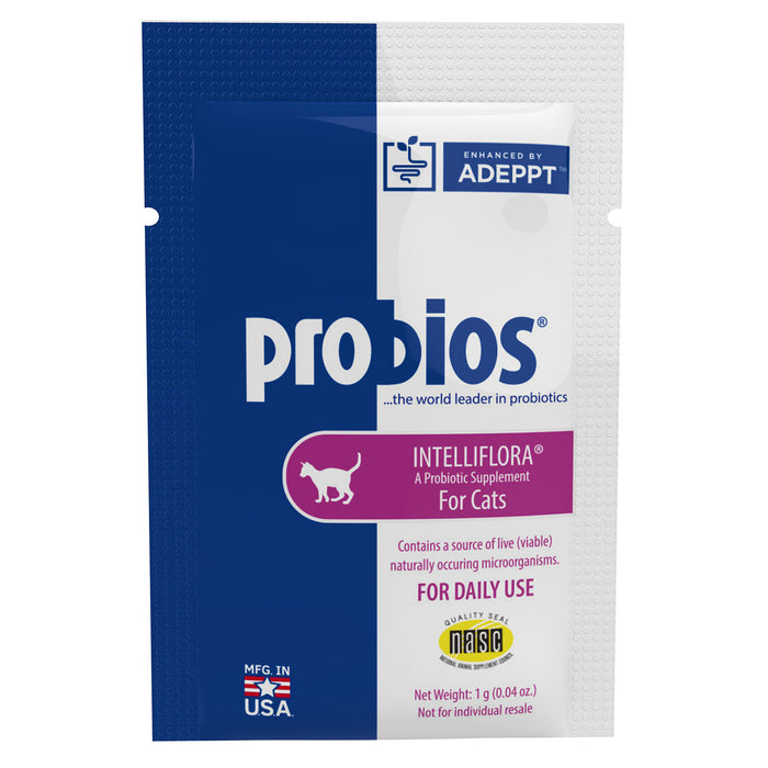 Probios Intelliflora Probiotic Supplement For Cats, 30 Pack