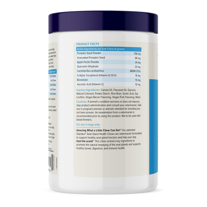Glandex Anal Gland Health Soft Chews for Dogs