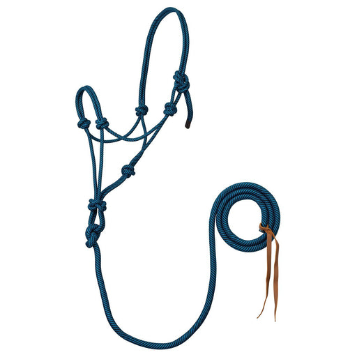 Weaver Poly Rope Halter w/Lead Color Blue & Black