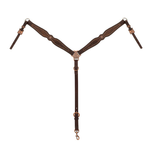 Weaver Western Floral Scalloped Breast Collar Color Brown