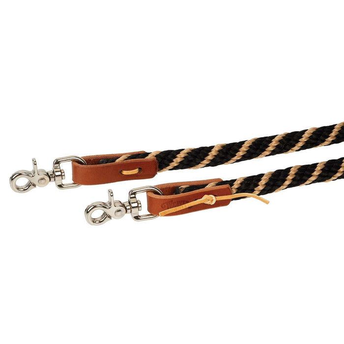 Weaver Poly Roper Rein Color Black & Tan