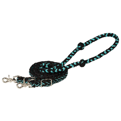 Weaver Polyester Braided Barrel Rein Color Mint & Black