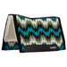 Weaver Synergy Contoured Performance Wool and Fleece Stampede Saddle Pad Color Green & Cream
