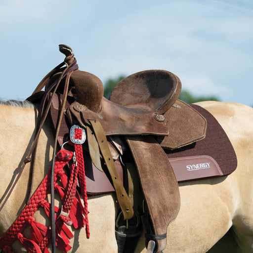 Weaver Synergy Contoured Steam Pressed 100% Merino Wool Felt Performance Saddle Pad Color Chocolate