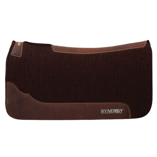 Weaver Synergy Contoured Steam Pressed 100% Merino Wool Felt Performance Saddle Pad Color Chocolate