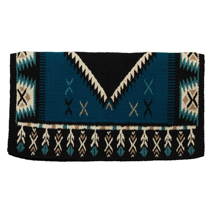 Weaver New Zealand Wool Show Saddle Blanket Color Turquoise & Cream