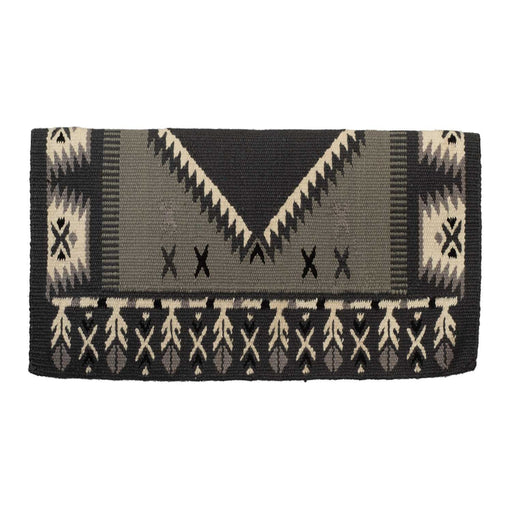 Weaver New Zealand Wool Show Saddle Blanket Color Charcoal, Silver & Cream