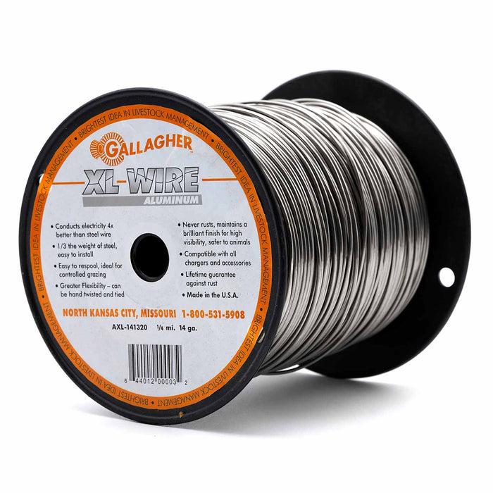 Gallagher Heavy-Duty 14 Gauge Electric Fence Wire – 1/4 Mile, Rust-Proof, Livestock Fencing